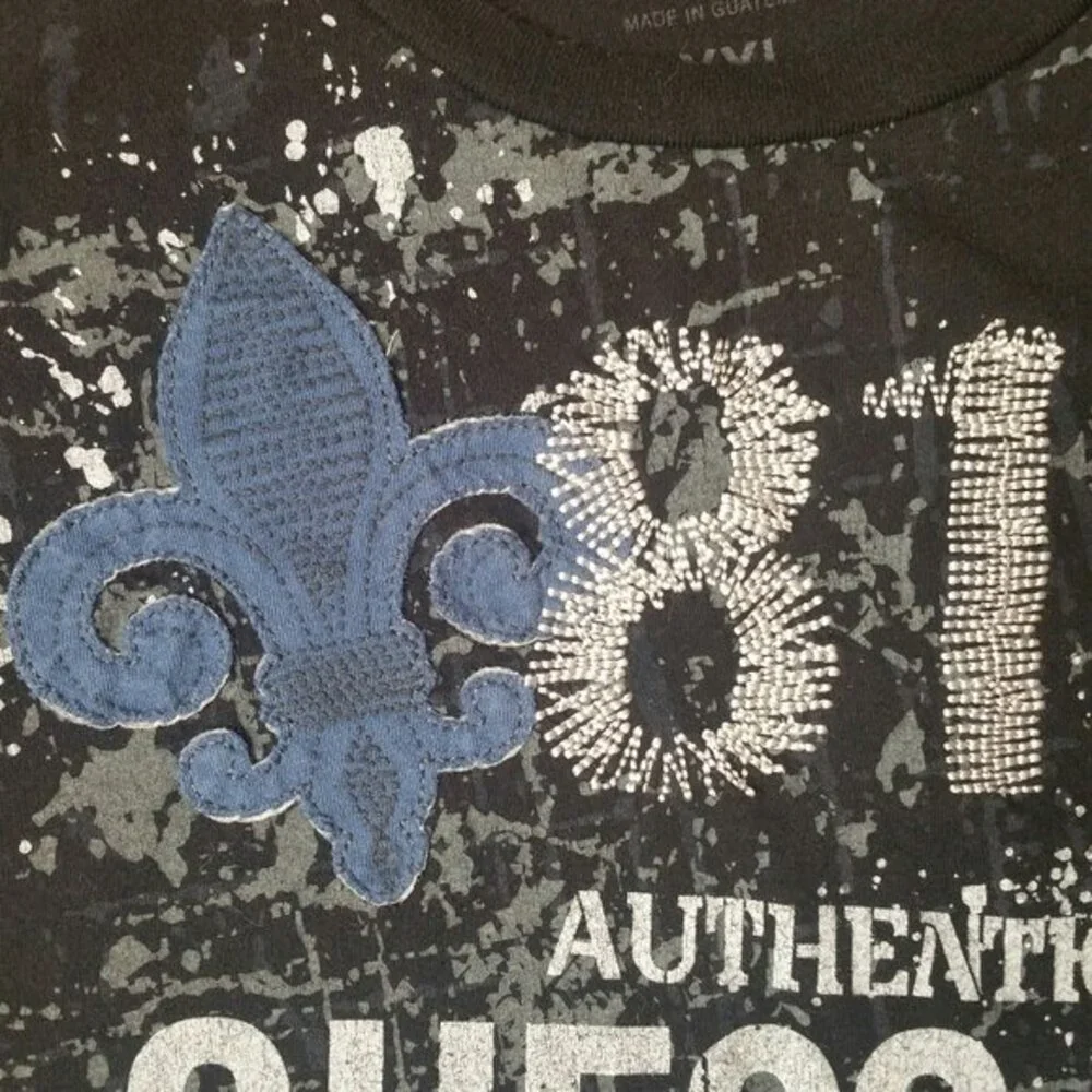 GUESS Vintage Distressed Y2K Black T Shirt Mens Size XXL - Picture 5 of 12